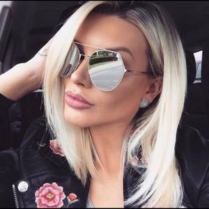 SALE Fendi Eyeline Round Sunglasses Semi Mirrored